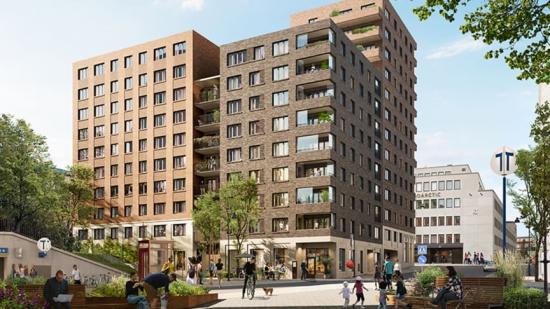 På västra Kungsholmen bygger Fastighets AB Balder ett hus med 138 bostadsrätter i fyra huskroppar (bilden är en illustration).