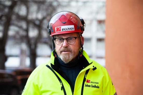 Johan Lindholm, förbundsordförande Byggnads.