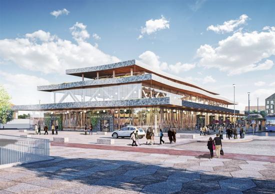 Okidoki förslag på Stationsbyggnad Varberg.