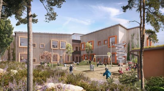 Förskolan Hoppet är Göteborgs Stads innovationsprojekt för att bli först i Sverige att bygga fossilfritt (bilden är en illustration).
