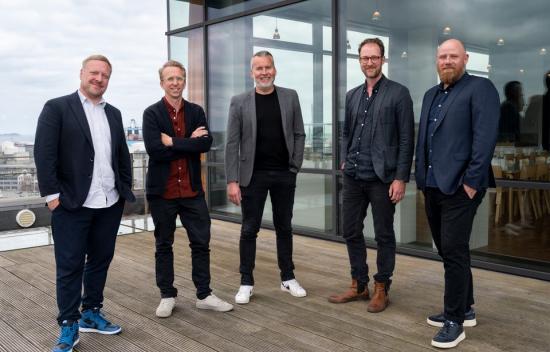 Nya partners C.F. Møller Architects: Rune Bjerno Nielsen, Ola Jonsson, Franz &Oslash;dum, Thue Borgen Hasløv & Jonas Toft Lehmann Toft.