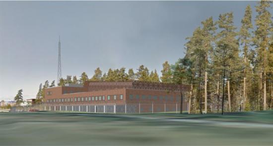 Visionsskiss över &Ouml;rebros nya larm- och ledningscentral.