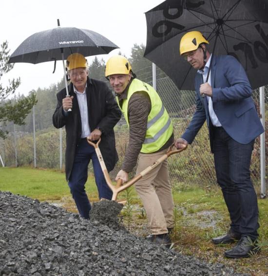 Från vänster: Jerker Holmgren från Corem, Pelle Brandt från Wästbygg och Oliver Garrecht från Hornbach.