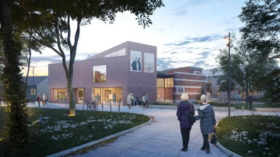 Visionsbild för Axel Ebbes nya konsthall (bilden är en illustration).