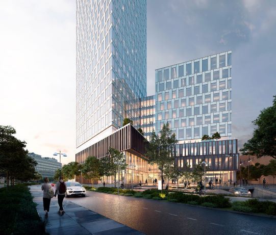 Visionsbild över Citygate, vy från Fabriksgatan (bilden är en illustration).