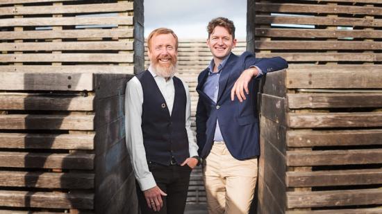 Per Olsson och Alexander Landborn driver LINK Arkitekturs hållbarhetsarbete.