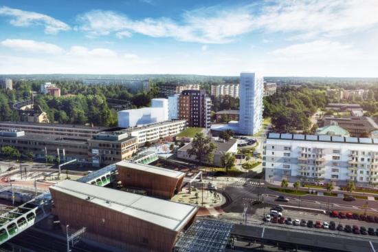 Brf Trim byggs centralt i Kallhälls centrum.