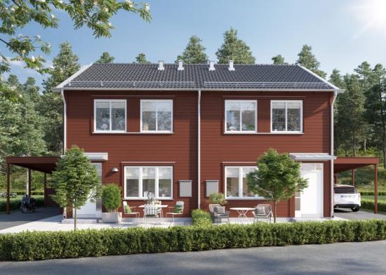 Brf Koltrasten kommer bestå av både bostadsrätter och äganderätter (bilden är en illustration).