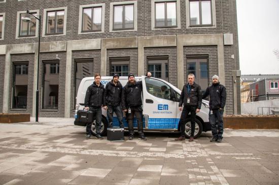 Driftteknikerna John Tankred, Samir Sadic, Tony Sandén, Einar Ahlqvist och Daniel Forsgren.