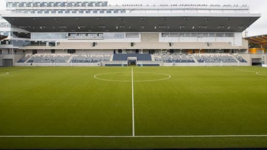 Uppsalas nya fotbollsarena.