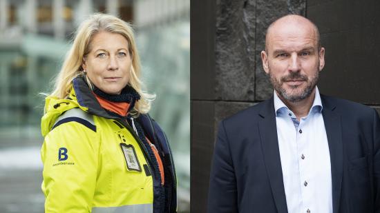 Catharina Elmsäter Svärd, vd på Byggföretagen, och Tommy Lenberg, vd på Byggherrarna, satsar på gemensam branschstandard för att mäta projektkvalitet.