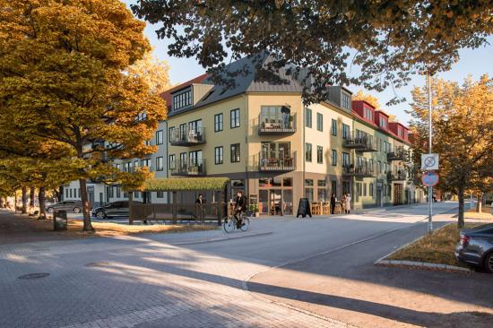 Visionsbild över Kvarteret Prästlyckan Alingsås (bilden är en illustration).