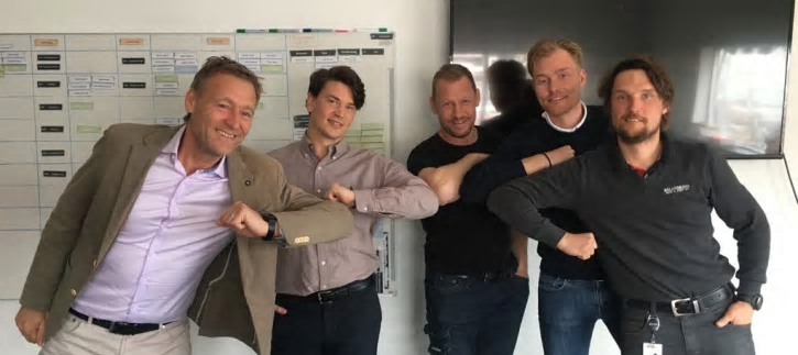 Från vänster: Mikael Karlsson, Martin Jacobsson, Niclas Proos, Daniel Svensson och Fredrik Johansson.
