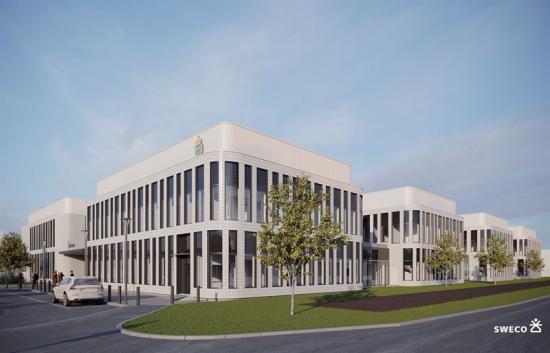 Den nya polisstationen planeras bli en av landets modernaste.