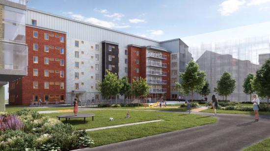 59 bostadsrätterna mellan 35,5-95,5 kvm ska byggas på Mariehöjd i Umeå.