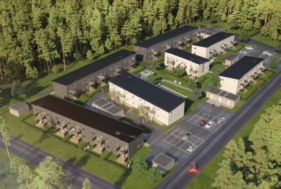 Illustration över BoKlok Tallskogen
