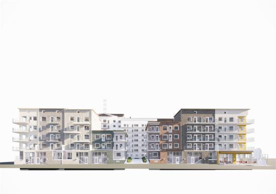 Skiss över hur projektet kommer se ut när det är färdigbyggt.