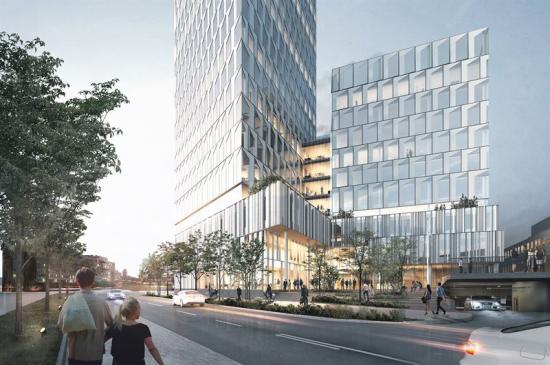 Skanskas Citygate, vy från Fabriksgatan.