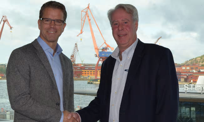 T.h Christer Abrahamsson, regionchef i Väst och Dan Nyström, grundare av Pyramiden Arkitekter och Projektledning