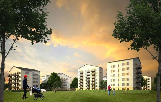 Lindbäcks bygger 175 lägenheter på Nordanby &Auml;ng.
