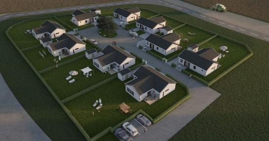 &Ouml;versiktsbild över en av delarna av det nya bostadsområdet (bilden är en illustration).