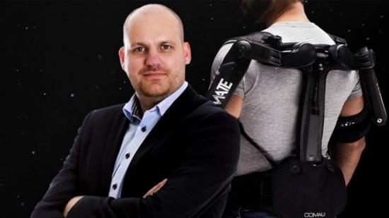 Jonas Lagerstedt, försäljningschef på AJM Robotics om exoskelettet.