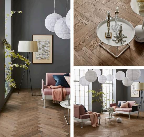 Segno Ek Blonde är svagt vitpigmenterad och tack vare träets livfullhet får golvet en tydlig karaktär. Golvet passar ypperligt bra i miljöer som eftersträvar en avskalad och elegant stil åt det skandinaviska hållet.