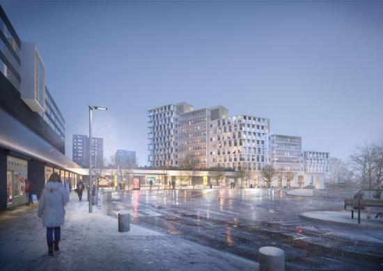 Visionsbild över Fittja Light. Arkitekt: Enter arkitektur.