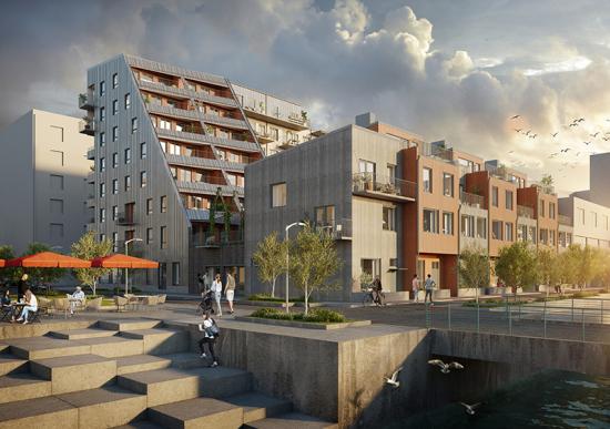 HSB brf Inre hamnen, arkitekt är Moment arkitekter (bilden är en illustration).
