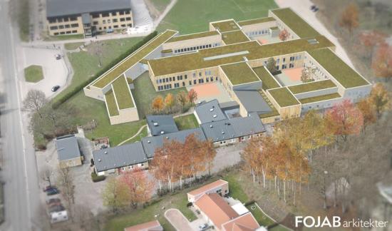 Skiss på planerad utformning av SiS nya ungdomshem i Hässleholm.