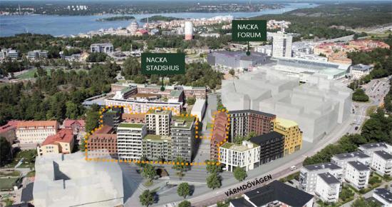 Projekt Elverkshuset kommer byggas inom den gula markeringen.