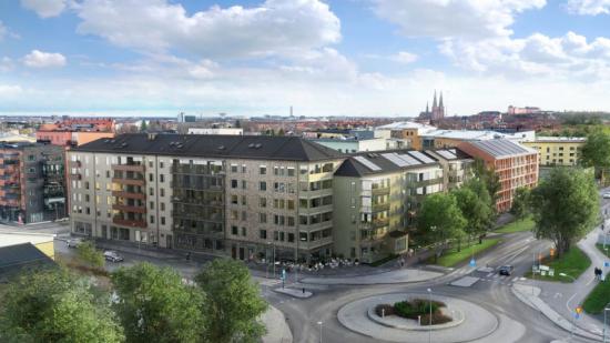 Nu ska ännu fler bostadsrätter byggas i Norra Luthagen i Uppsala (bilden är en illustration).