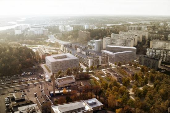 Flygvy över Skalden.