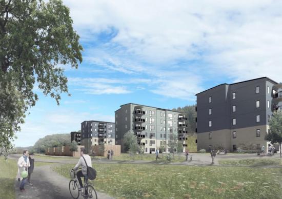 Atmosfärhus utvecklar och förvaltar egna bostadsprojekt med fokus på små, yteffektiva och välplanerade lägenheter. De nya bostäderna i området Enekullen kommer vara i storlekarna 1-3 rum och kök fördelat på fyra huskroppar med fem-sex våningar.